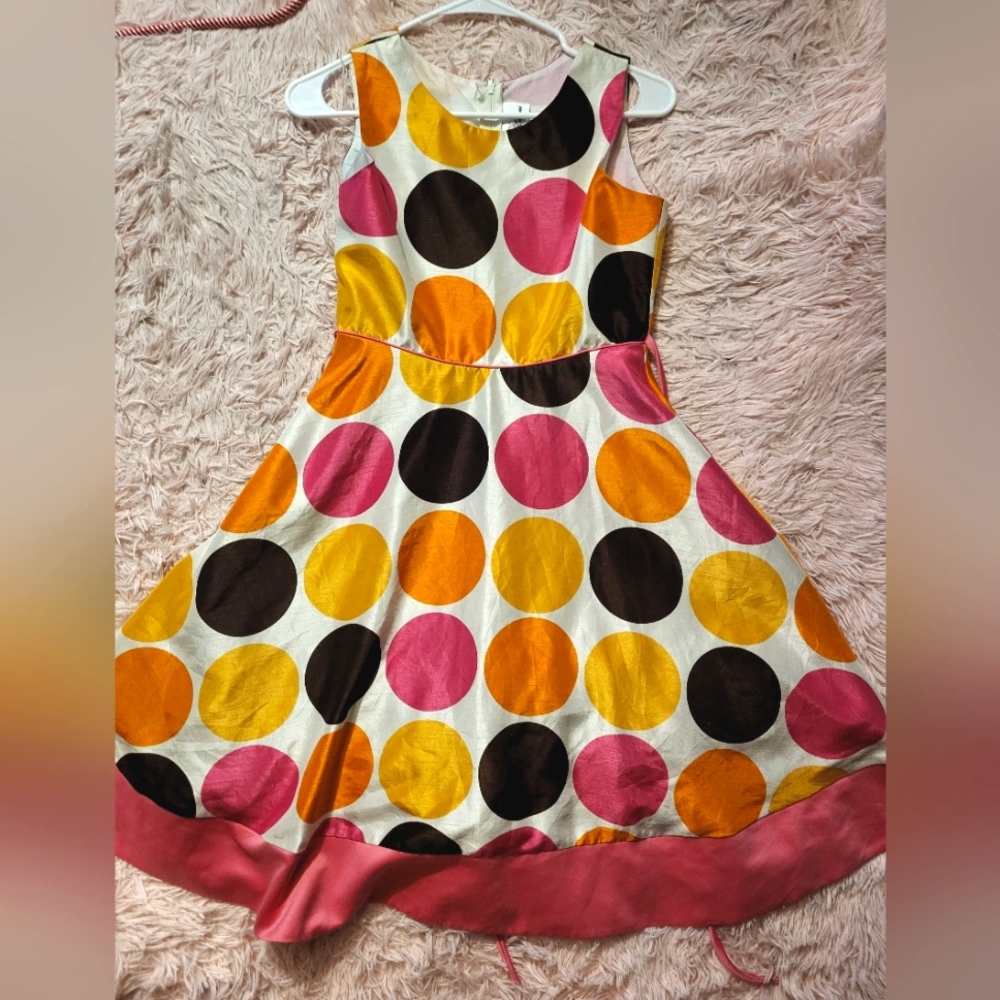 Polyester Rare Editions pink party dress